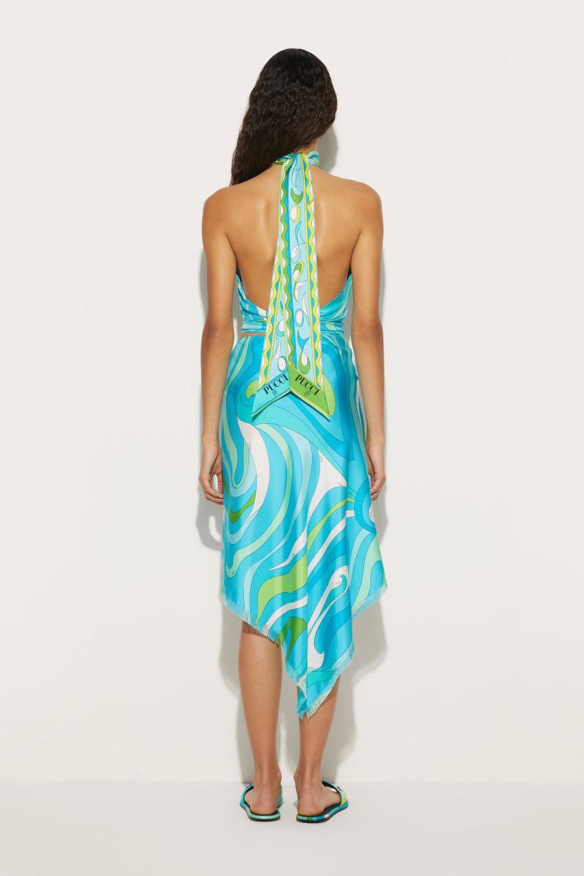 PUCCI Marmo-Print Silk-Twill Top | Women Tops And Shirts