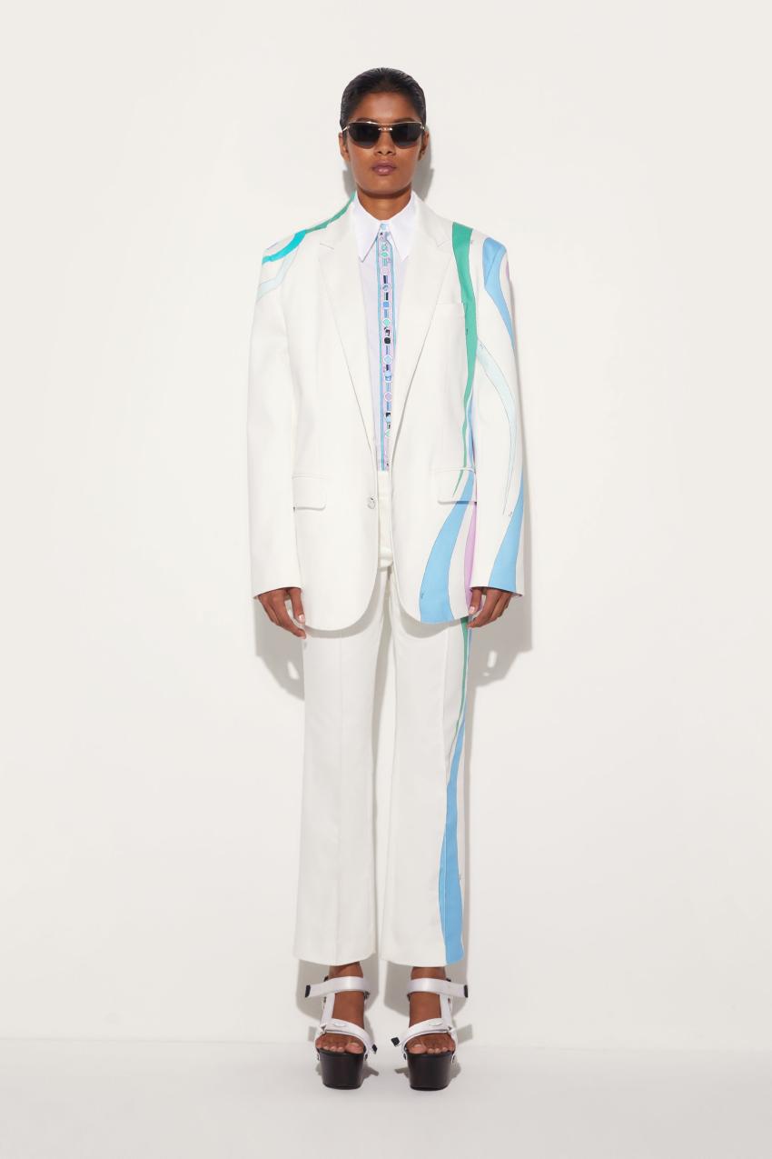 PUCCI Marmo-Print Single-Breasted Blazer | Women Jackets