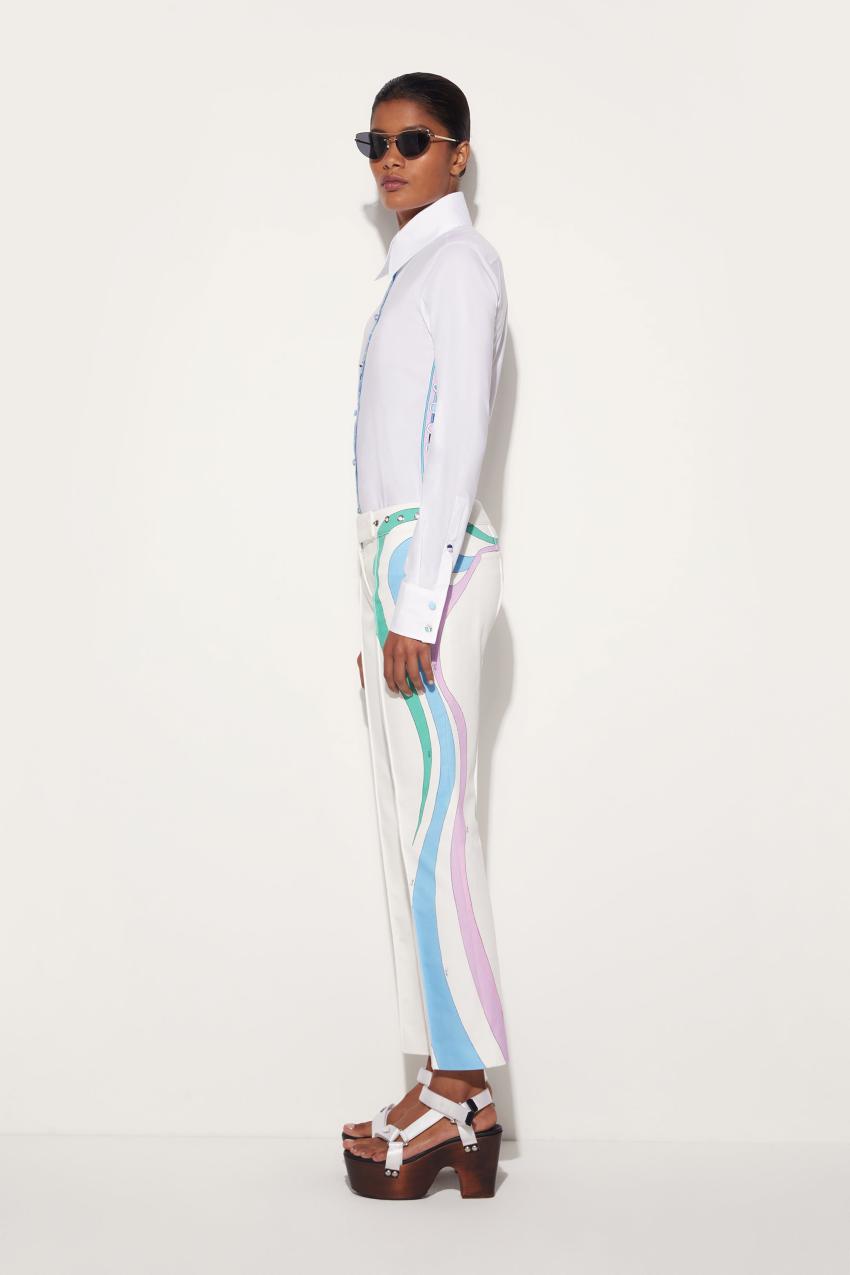 PUCCI Marmo-Print Trousers | Women Pants And Shorts