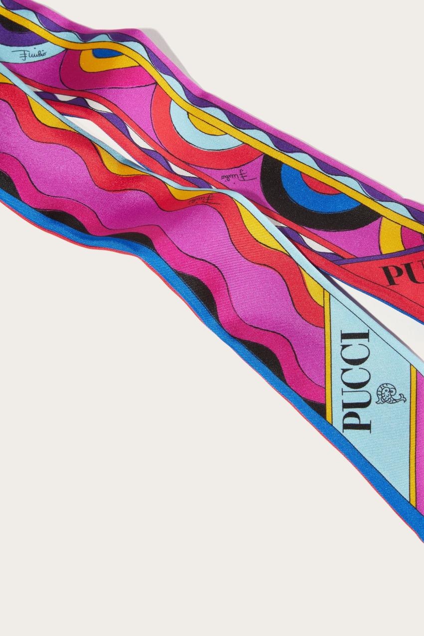 PUCCI Onde And Bersaglio-Print Silk-Twill Scarf | Women Silks