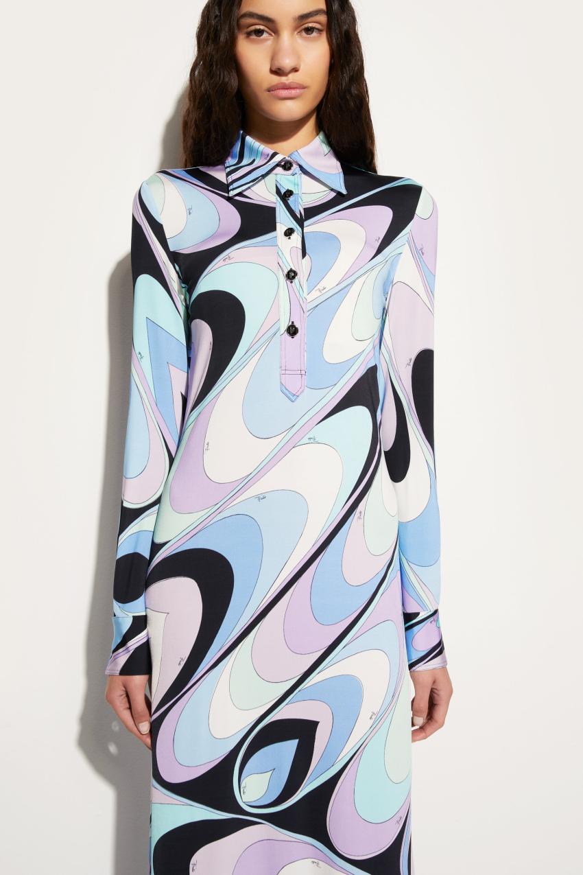 PUCCI Onde-Print Shirt Dress | Women Dresses