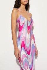 PUCCI Onde-Print Silk Dress | Women Dresses