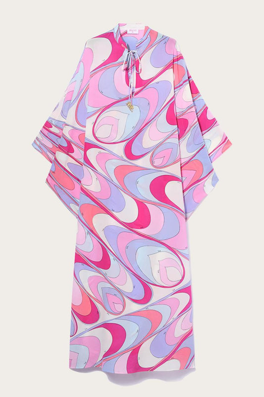 PUCCI Onde-Print Silk Kaftan | Women Kaftans