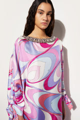 PUCCI Onde-Print Silk Kaftan | Women Kaftans