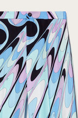 PUCCI Onde-Print Silk-Twill Trousers | Women Pants And Shorts