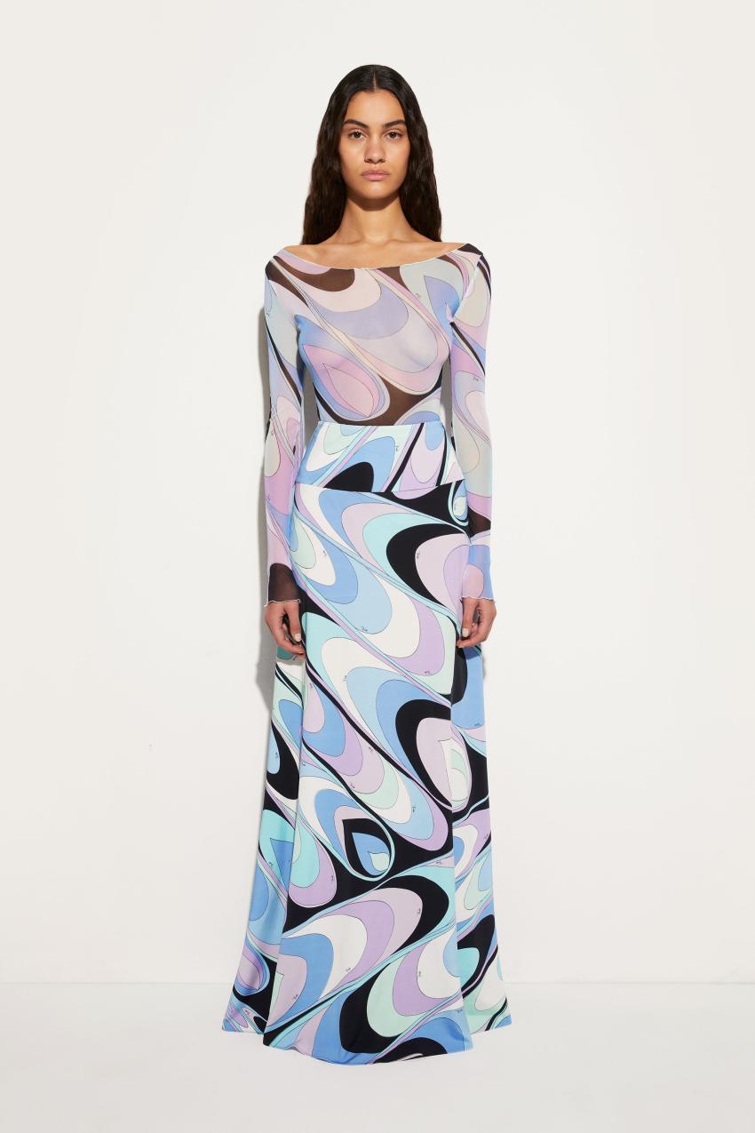 PUCCI Onde-Print Skirt | Women Skirts