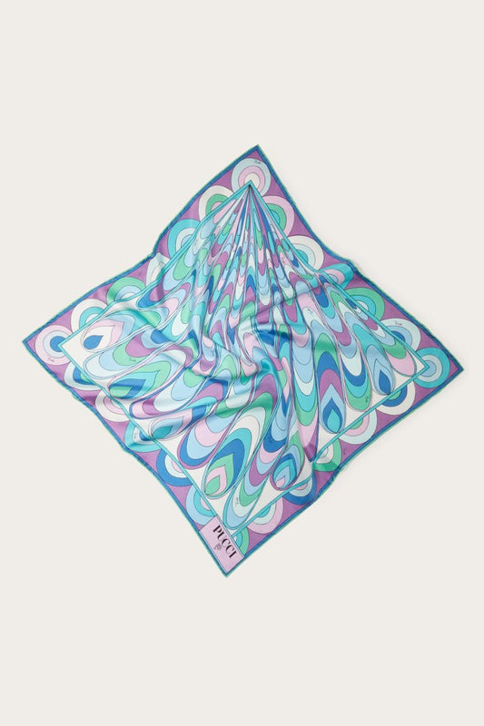 PUCCI Onde-Print Small Silk-Twill Carré | Women Silks