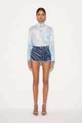 PUCCI Orchidee-Print Cotton Shirt | Women Tops And Shirts