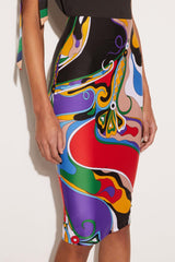 PUCCI Orchidee-Print Pencil Skirt | Women Skirts