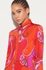PUCCI Orchidee-Print Shirt | Women Tops And Shirts