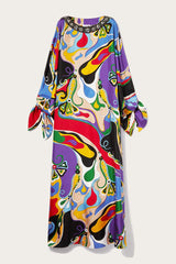 PUCCI Orchidee-Print Silk-Twill Kaftan | Women Kaftans