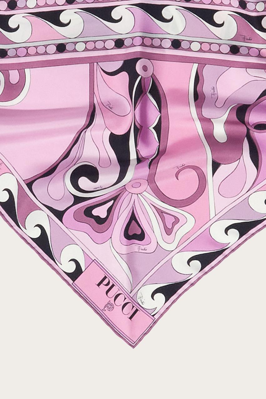 PUCCI Orchidee-Print Silk-Twill Scarf | Women Silks