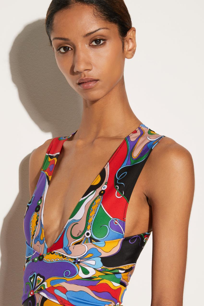 PUCCI Orchidee-Print Swimsuit | Women Swimsuits