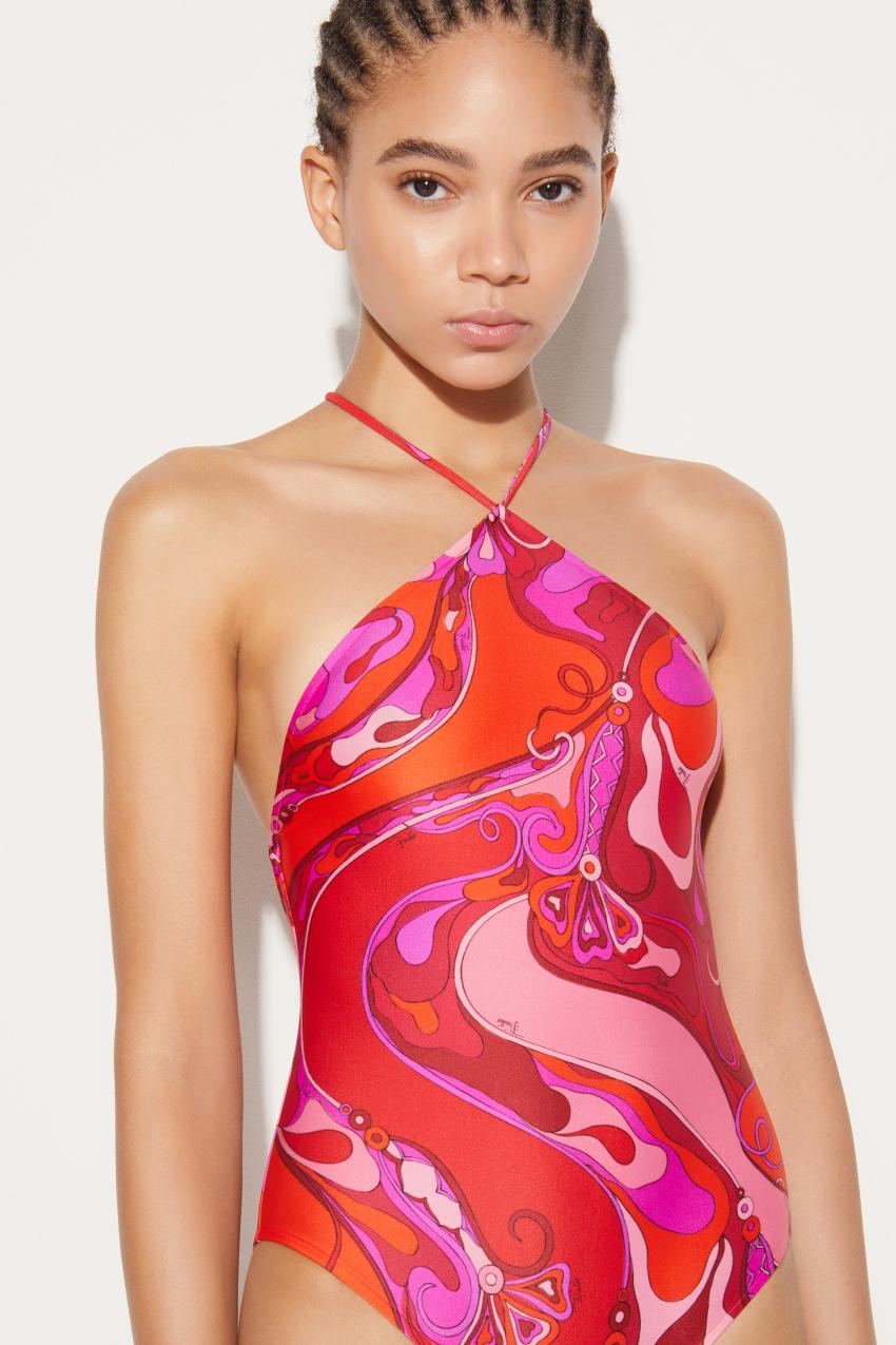 PUCCI Orchidee-Print Swimsuit | Women Swimsuits