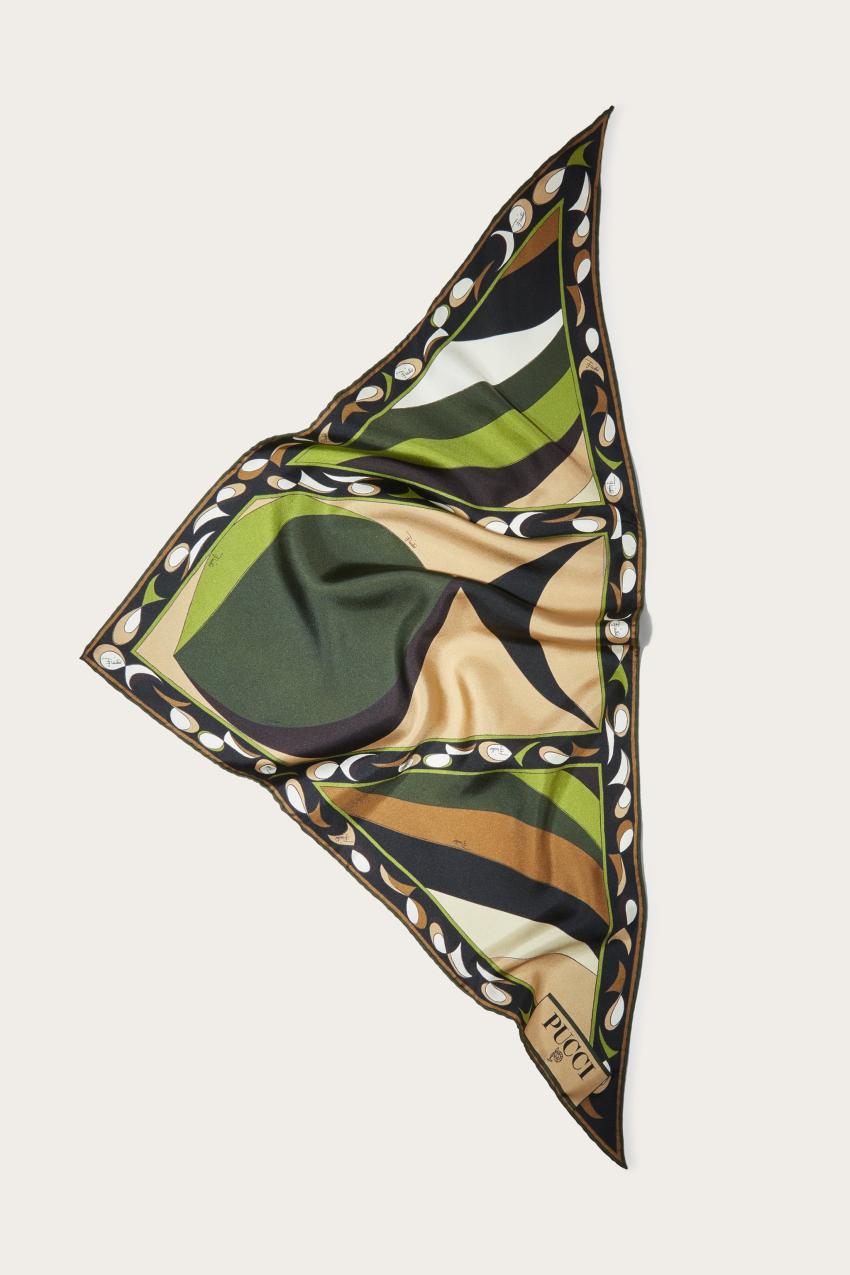 PUCCI Pesci-Print Large Silk-Twill Scarf | Women Silks