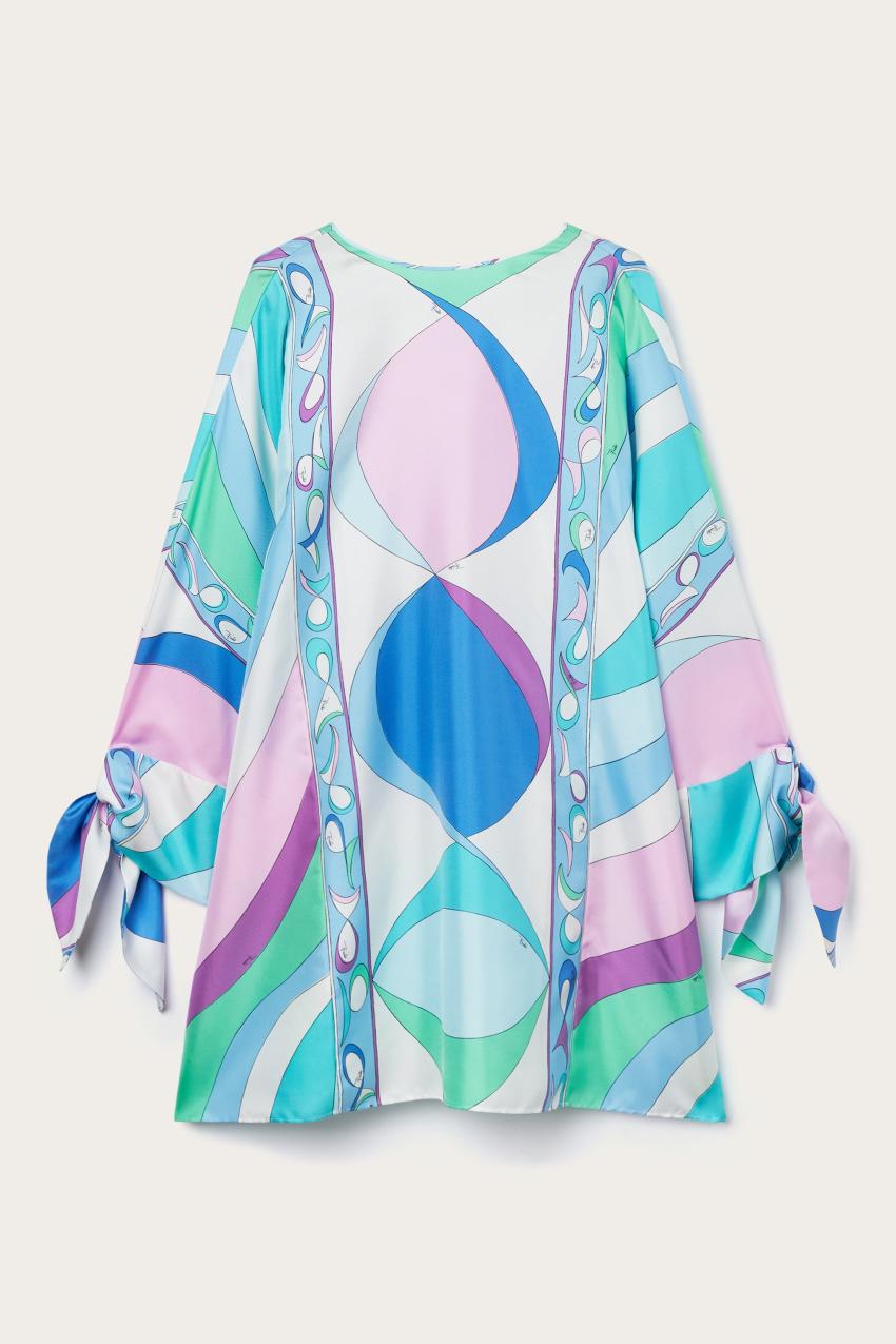 PUCCI Pesci-Print Silk-Twill Kaftan | Women Kaftans