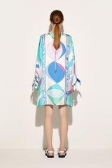 PUCCI Pesci-Print Silk-Twill Kaftan | Women Kaftans