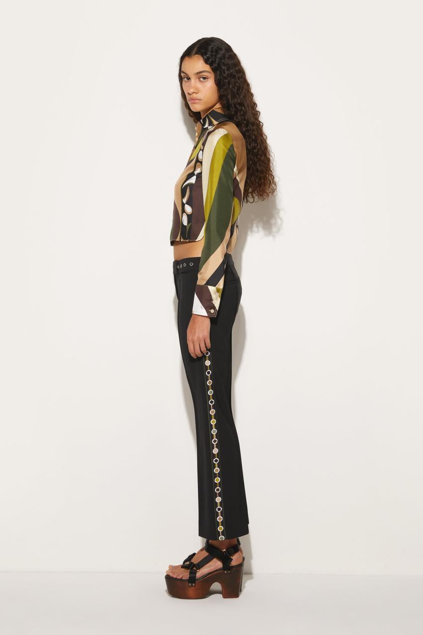 PUCCI Pesci-Print Silk-Twill Shirt | Women Tops And Shirts