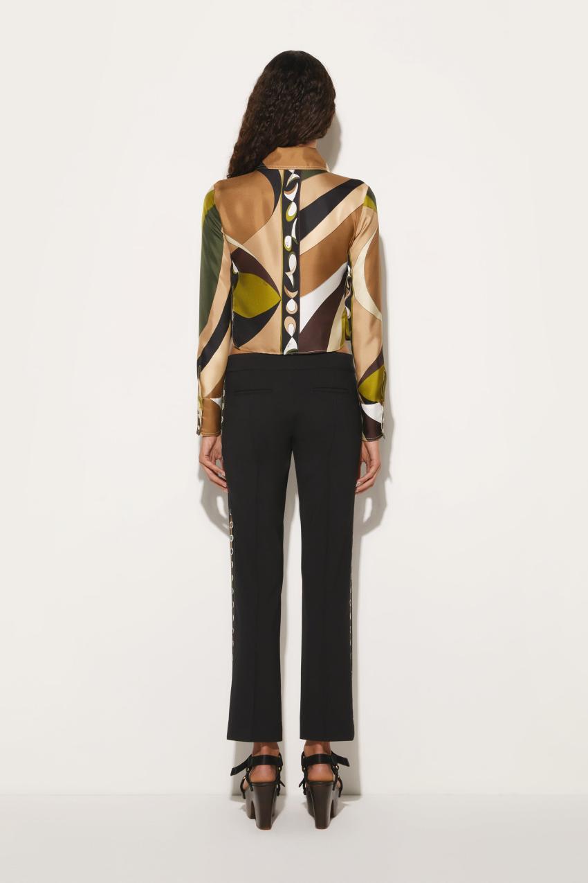 PUCCI Pesci-Print Silk-Twill Shirt | Women Tops And Shirts
