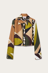 PUCCI Pesci-Print Silk-Twill Shirt | Women Tops And Shirts