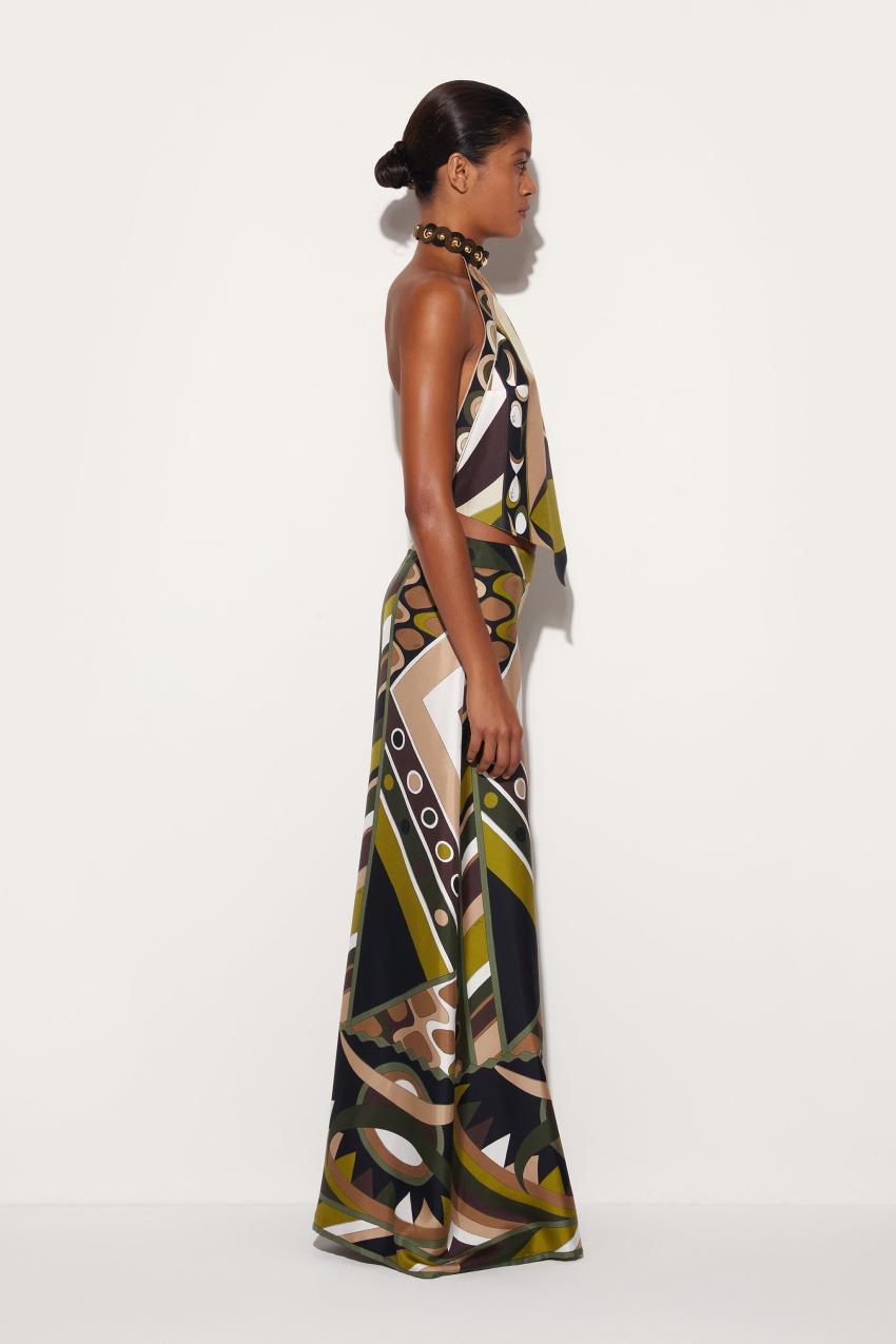 PUCCI Pesci-Print Silk-Twill Top | Women Tops And Shirts