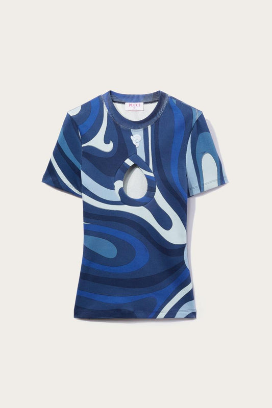 PUCCI Pucci P Marmo-Print T-Shirt | Women T-Shirts And Sweatshirts