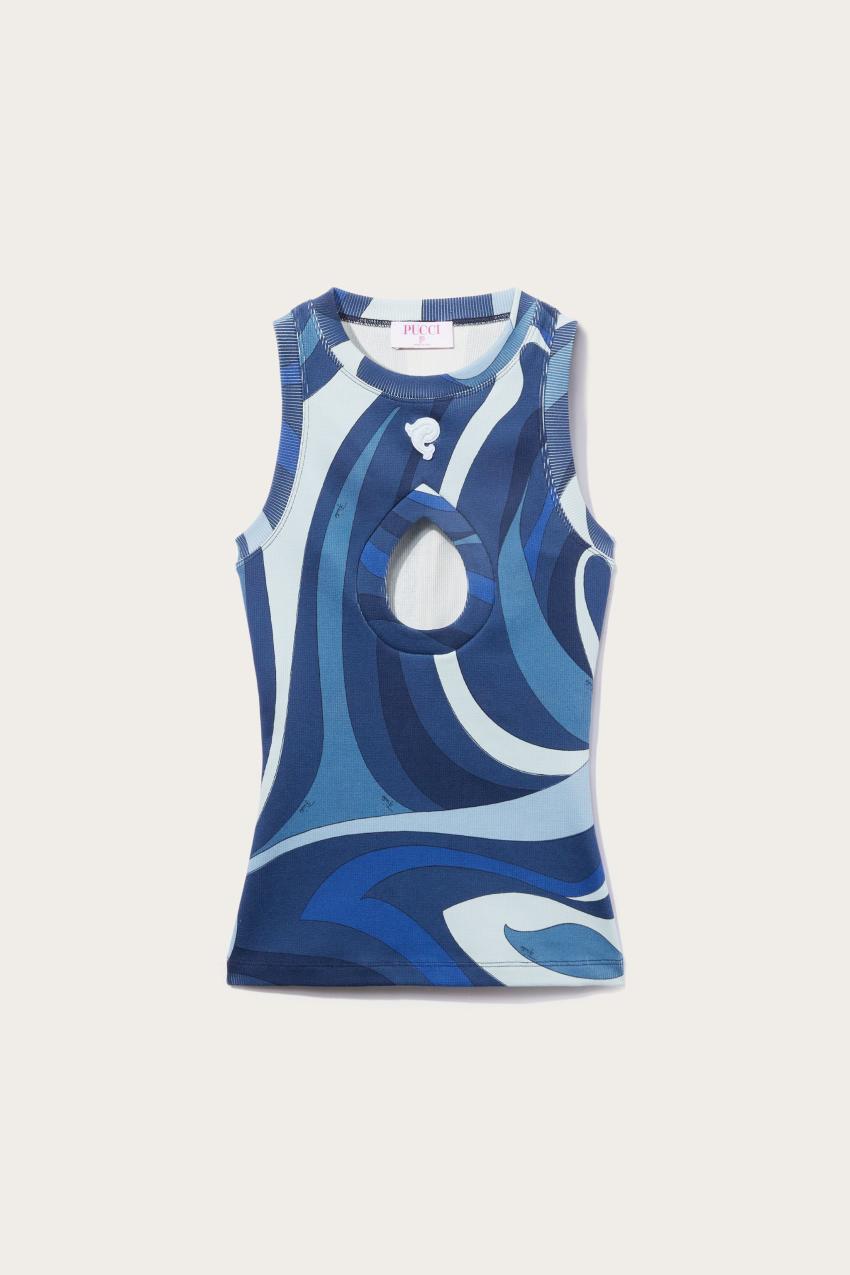 PUCCI Pucci P Marmo-Print Tank Top | Women Tops And Shirts