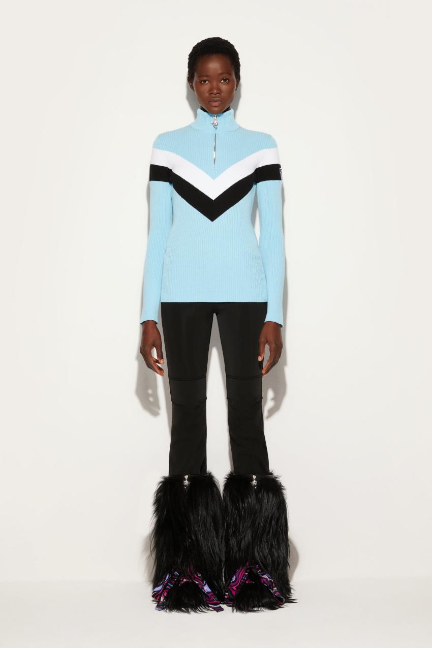 PUCCI Pucci X Fusalp | Stripe-Jacquard Zip Sweater | Women Knitwear