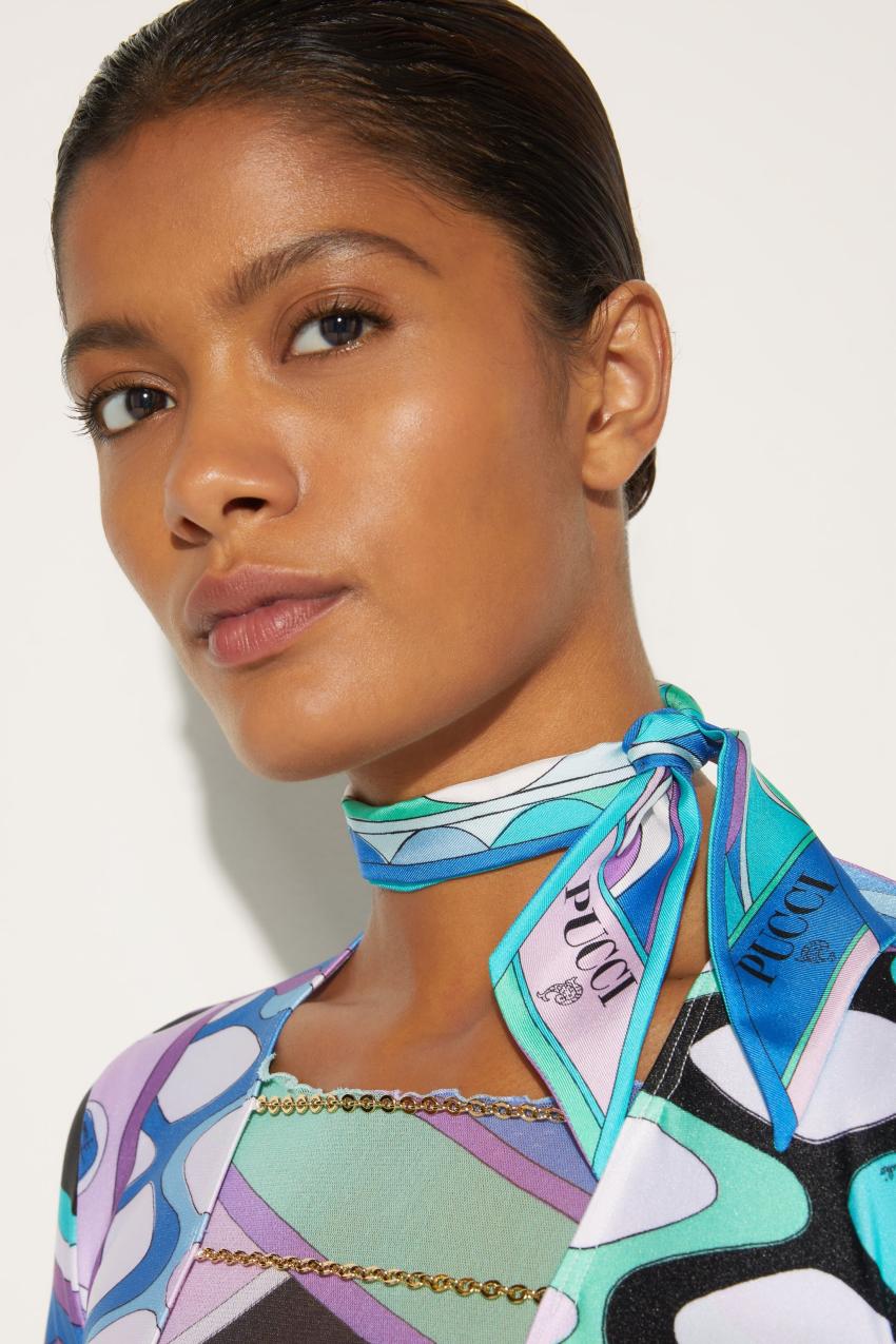 PUCCI Rombi-Print Silk-Twill Scarf | Women Silks