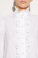 PUCCI Ruffled Cotton Shirt | Women Tops And Shirts