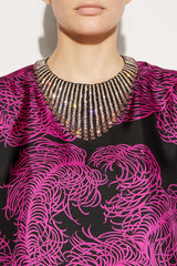 PUCCI Struzzo-Print Silk-Twill Kaftan | Women Kaftans