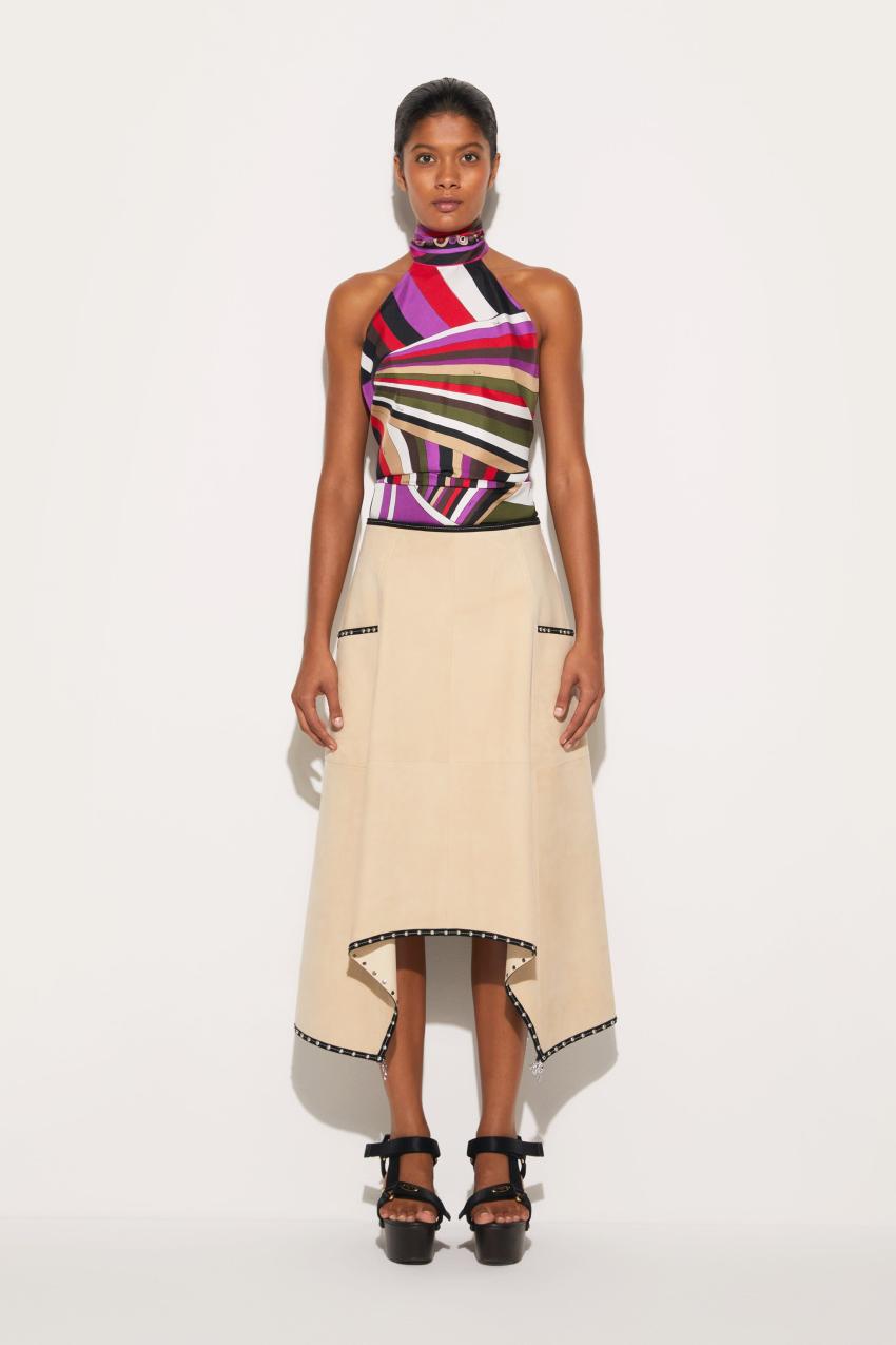 PUCCI Suede Midi Skirt | Women Skirts