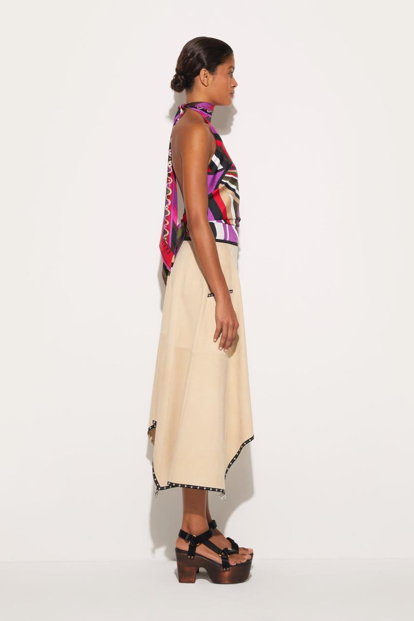 PUCCI Suede Midi Skirt | Women Skirts
