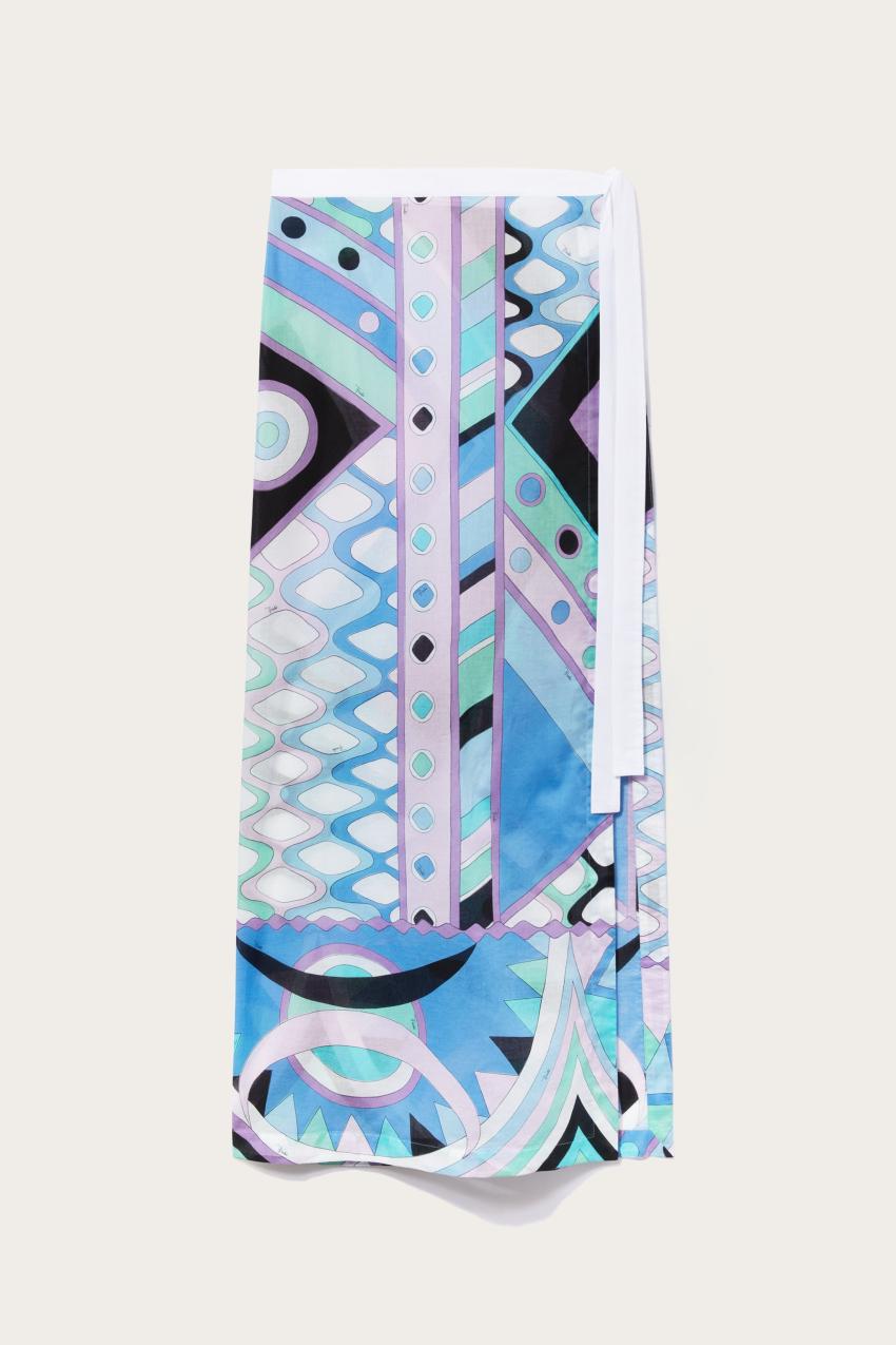 PUCCI Vivara-Print Cotton Long Skirt | Women Sarong