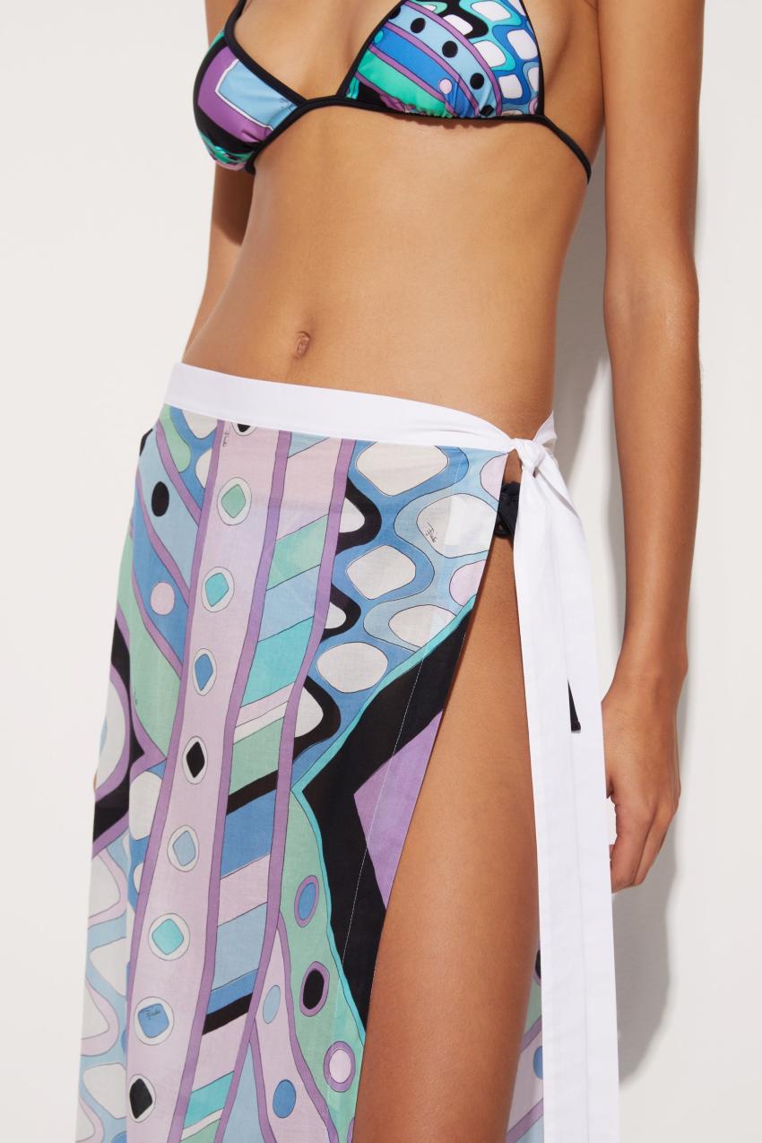 PUCCI Vivara-Print Cotton Long Skirt | Women Sarong