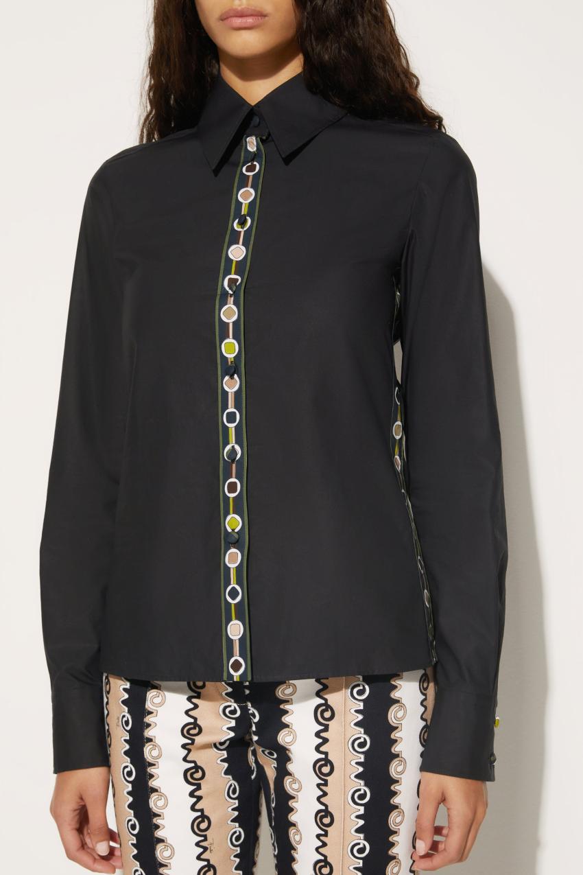 PUCCI Vivara-Print Cotton Shirt | Women Tops And Shirts