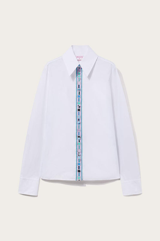 PUCCI Vivara-Print Cotton Shirt | Women Tops And Shirts