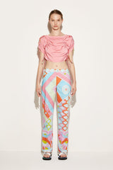 PUCCI Vivara-Print Cotton Trousers | Women Pants And Shorts
