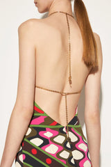 PUCCI Vivara-Print Halterneck Dress | Women Dresses
