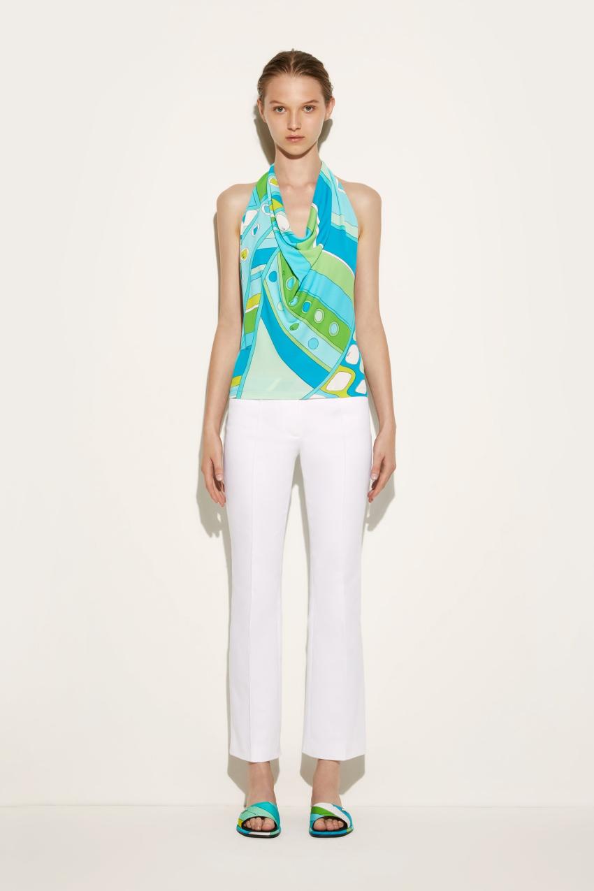 PUCCI Vivara-Print Halterneck Top | Women Tops And Shirts