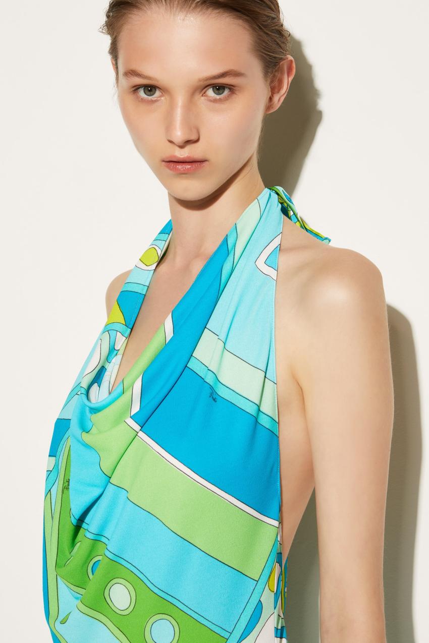 PUCCI Vivara-Print Halterneck Top | Women Tops And Shirts