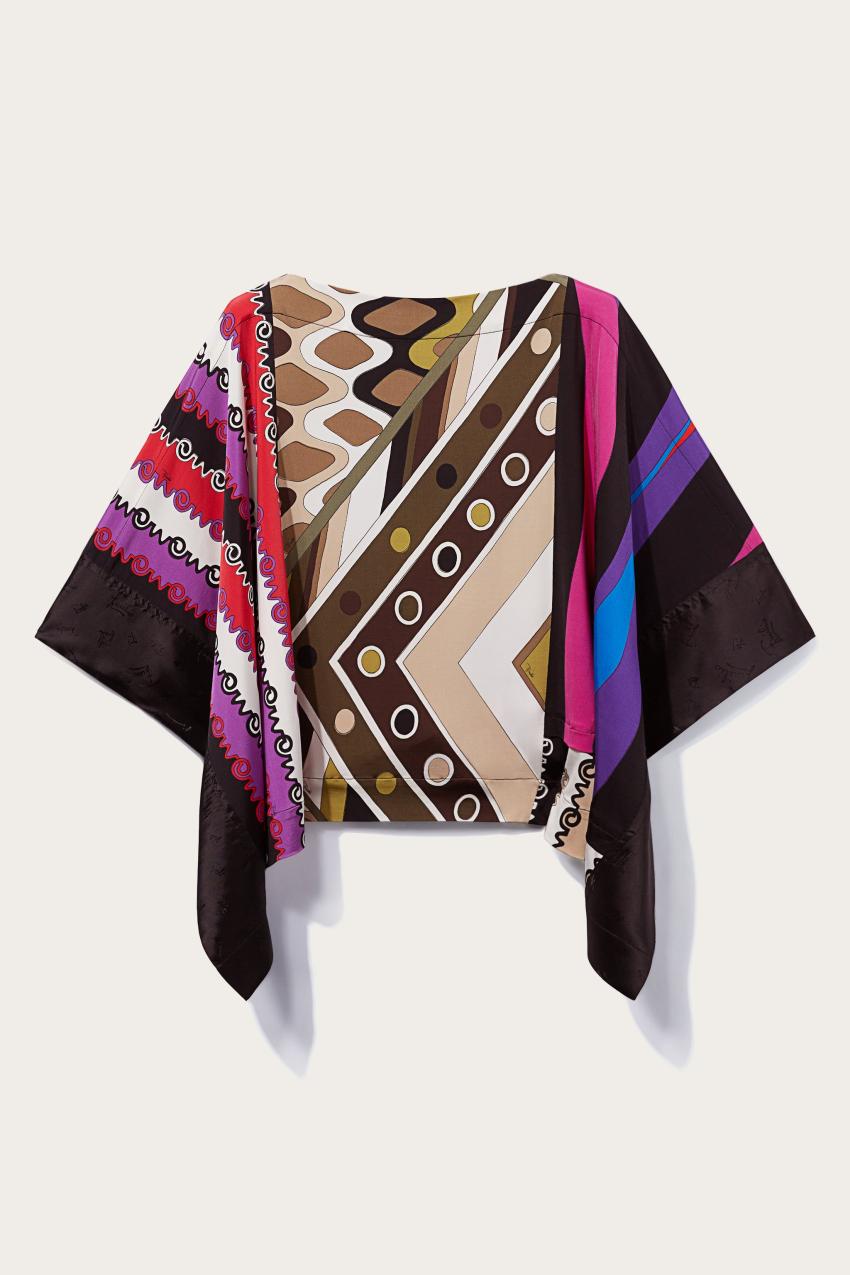 PUCCI Vivara-Print Kaftan Top | Women Tops And Shirts