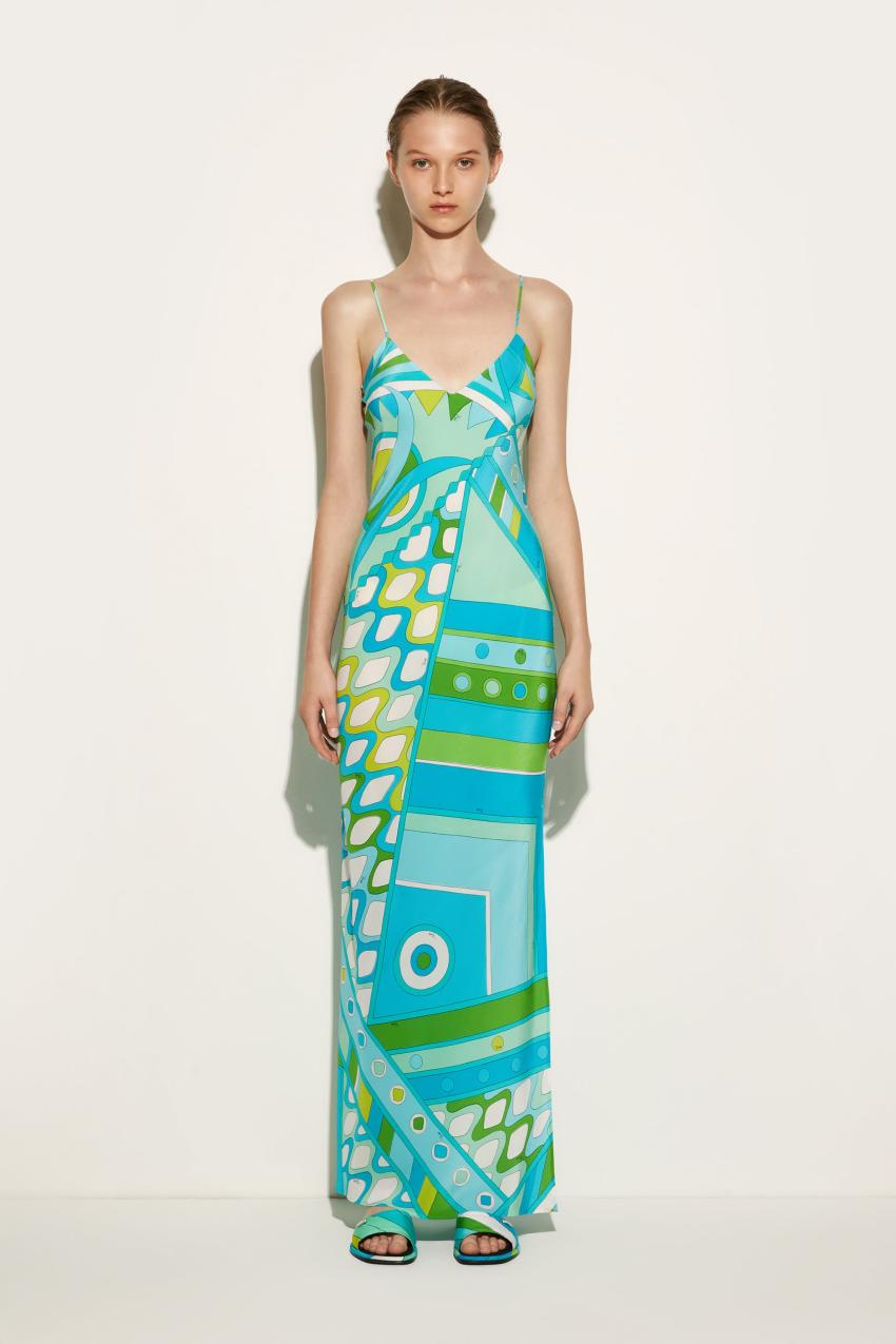 PUCCI Vivara-Print Silk Dress | Women Dresses