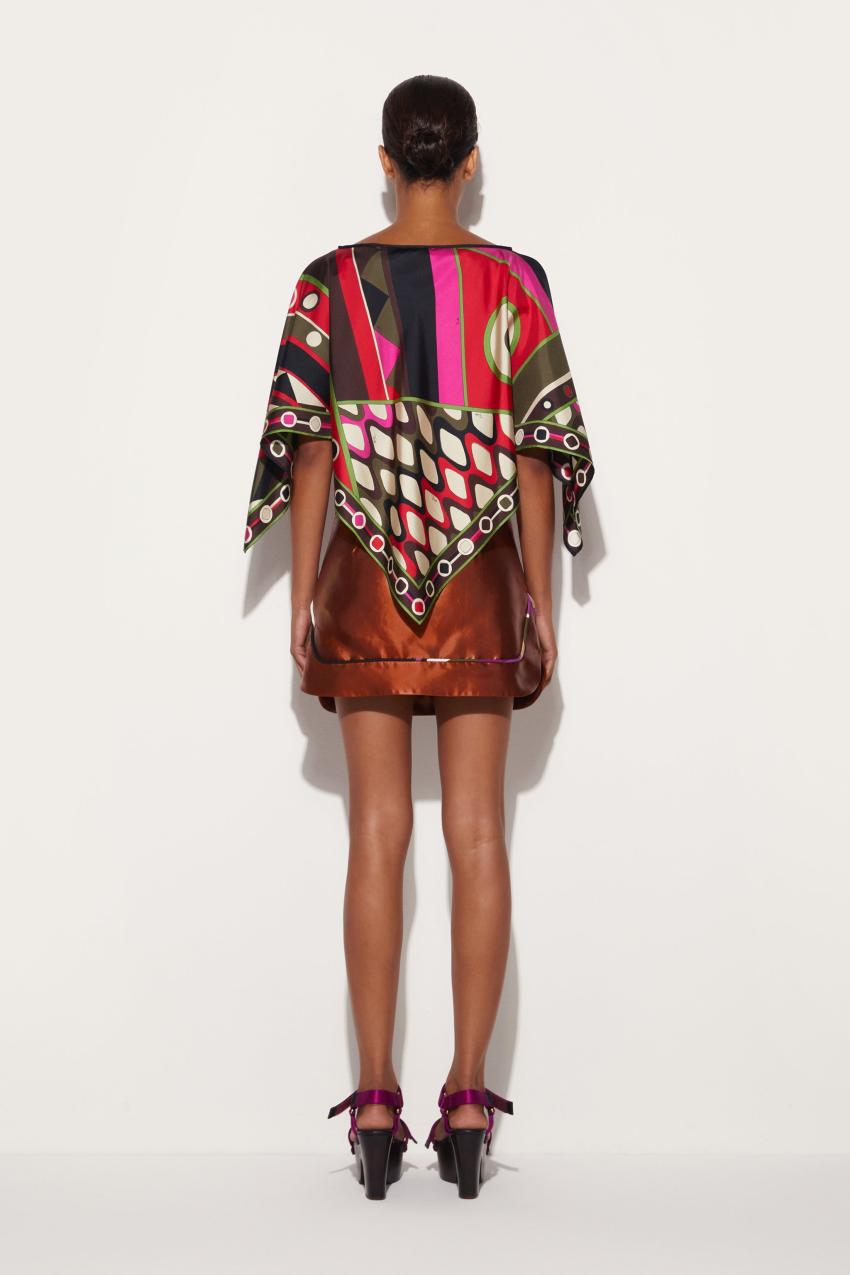 PUCCI Vivara-Print Silk Top | Women Tops And Shirts