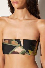 PUCCI Vivara-Print Silk-Twill Bandeau | Women Tops And Shirts