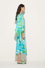 PUCCI Vivara-Print Silk-Twill Kaftan | Women Kaftans