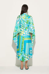 PUCCI Vivara-Print Silk-Twill Kaftan | Women Kaftans