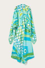 PUCCI Vivara-Print Silk-Twill Kaftan | Women Kaftans