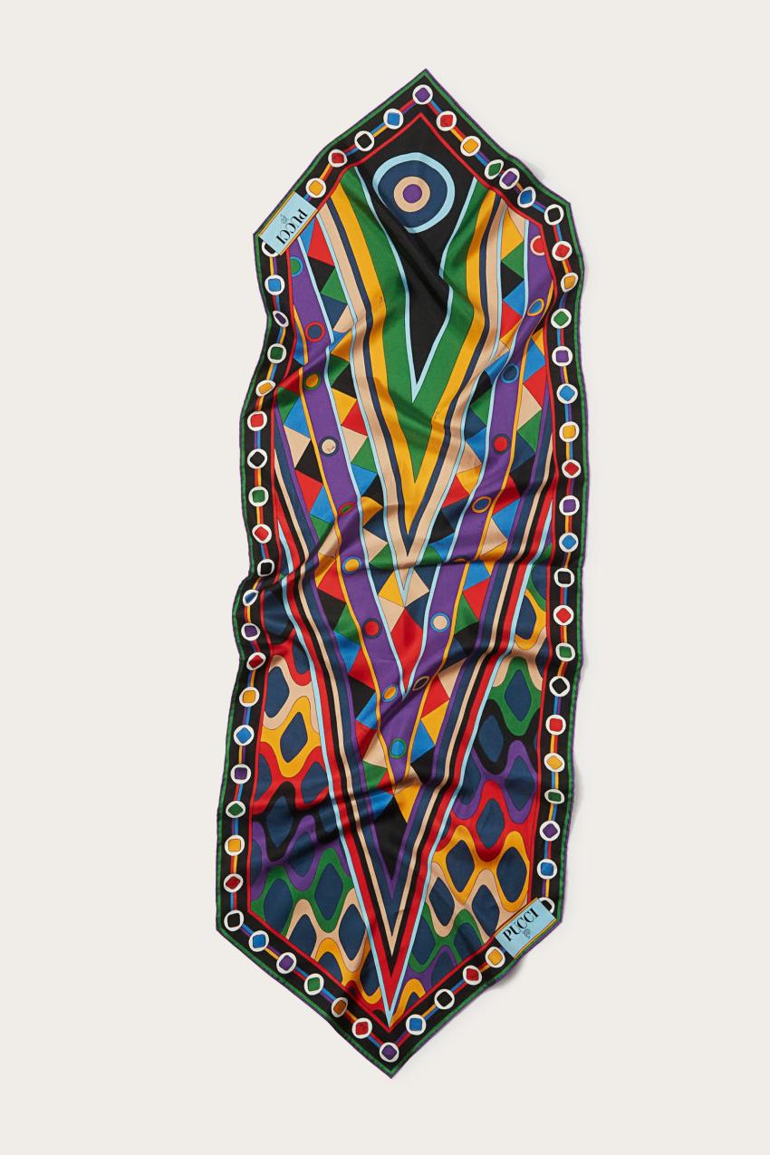 PUCCI Vivara-Print Silk-Twill Losange | Women Silks