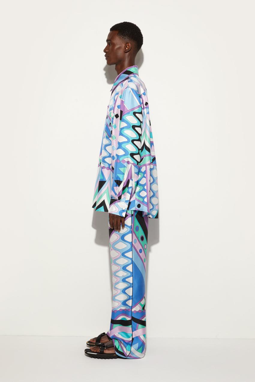 PUCCI Vivara-Print Silk-Twill Shirt | Men Ready To Wear